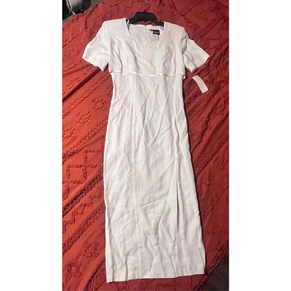 Vintage Sears dress BNWT size 7/8 Be Smart long satiny creamy - Picture 5 of 16